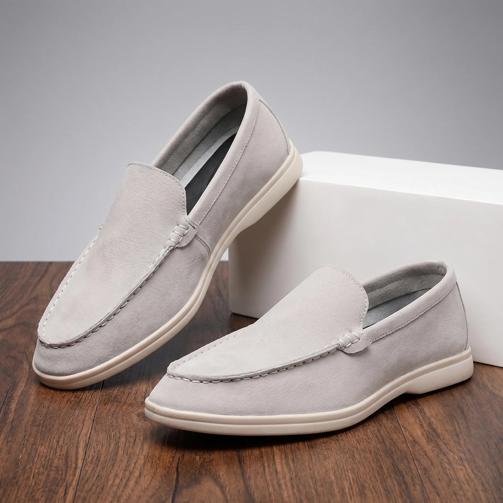 Lorenzo Italian Loafers - Color:Gray;Size:39