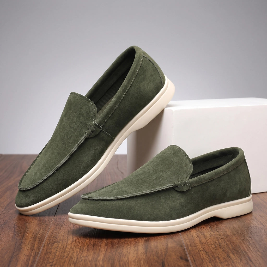 Lorenzo Italian Loafers - Color:Green;Size:39