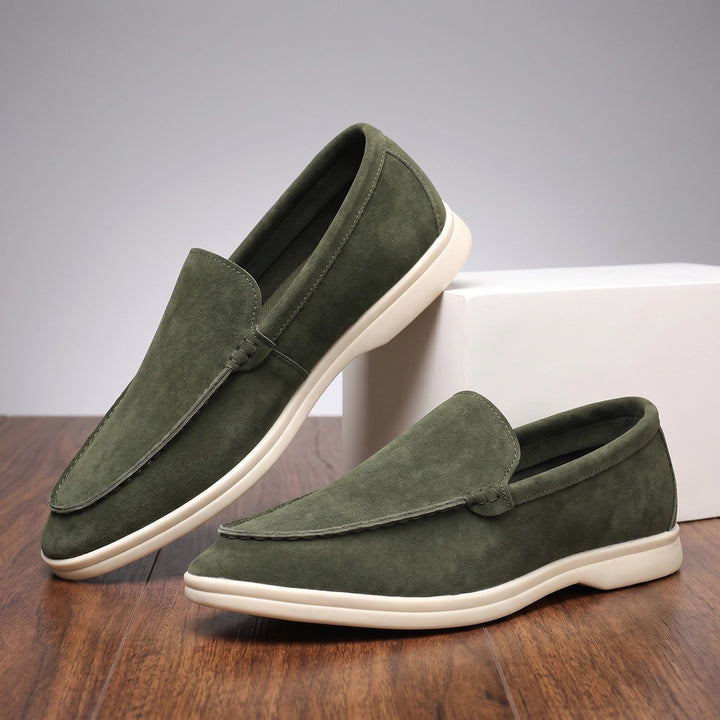 Lorenzo Italian Loafers - Color:Green;Size:39
