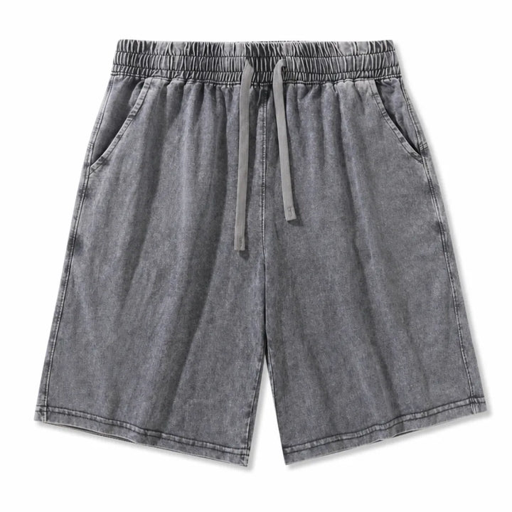 Luc Washed Shorts - Color:Gray;Size:XS