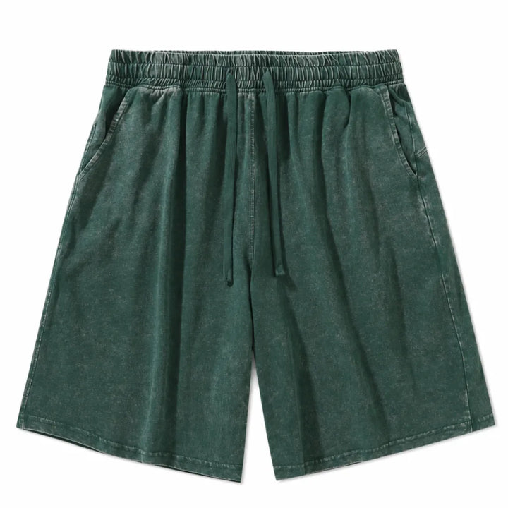 Luc Washed Shorts - Color:Green;Size:XS