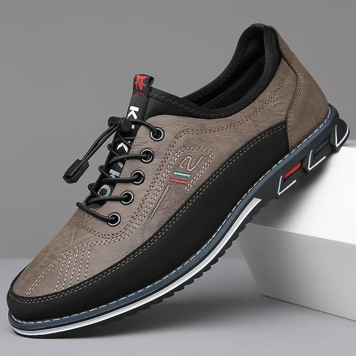 Lucian | Men's Premium Comfort Leather Shoes - Khaki