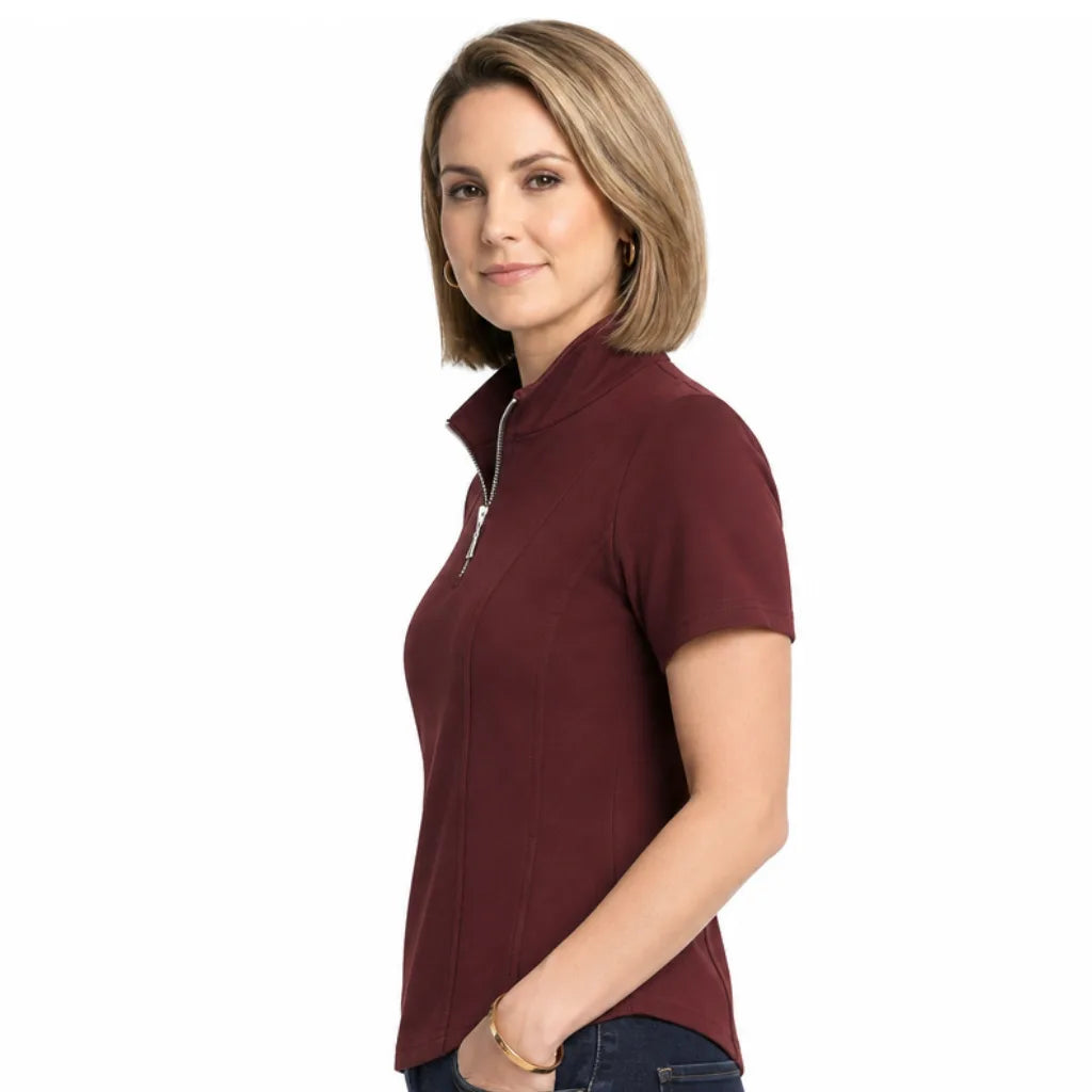 Byron Cotton Zip-Up T-Shirt