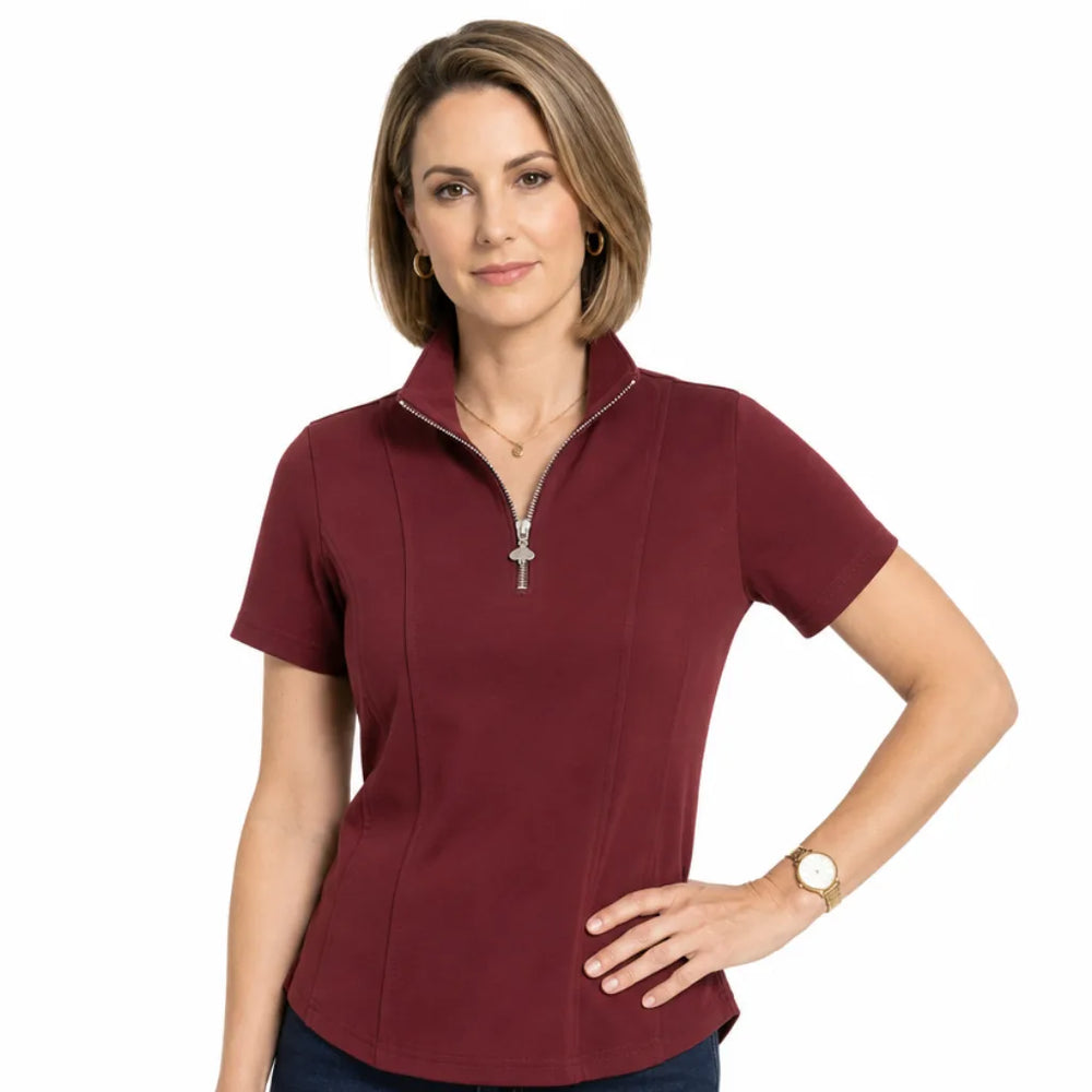 Lucie Zip-Up T-Shirt 2