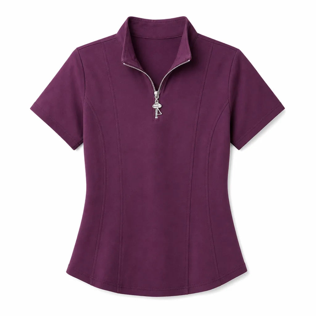 Lucie Zip-Up T-Shirt - Color:Purple;Size:XS