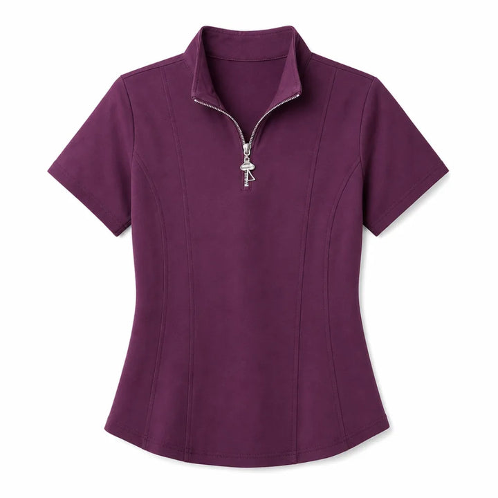 Lucie Zip-Up T-Shirt - Color:Purple;Size:XS