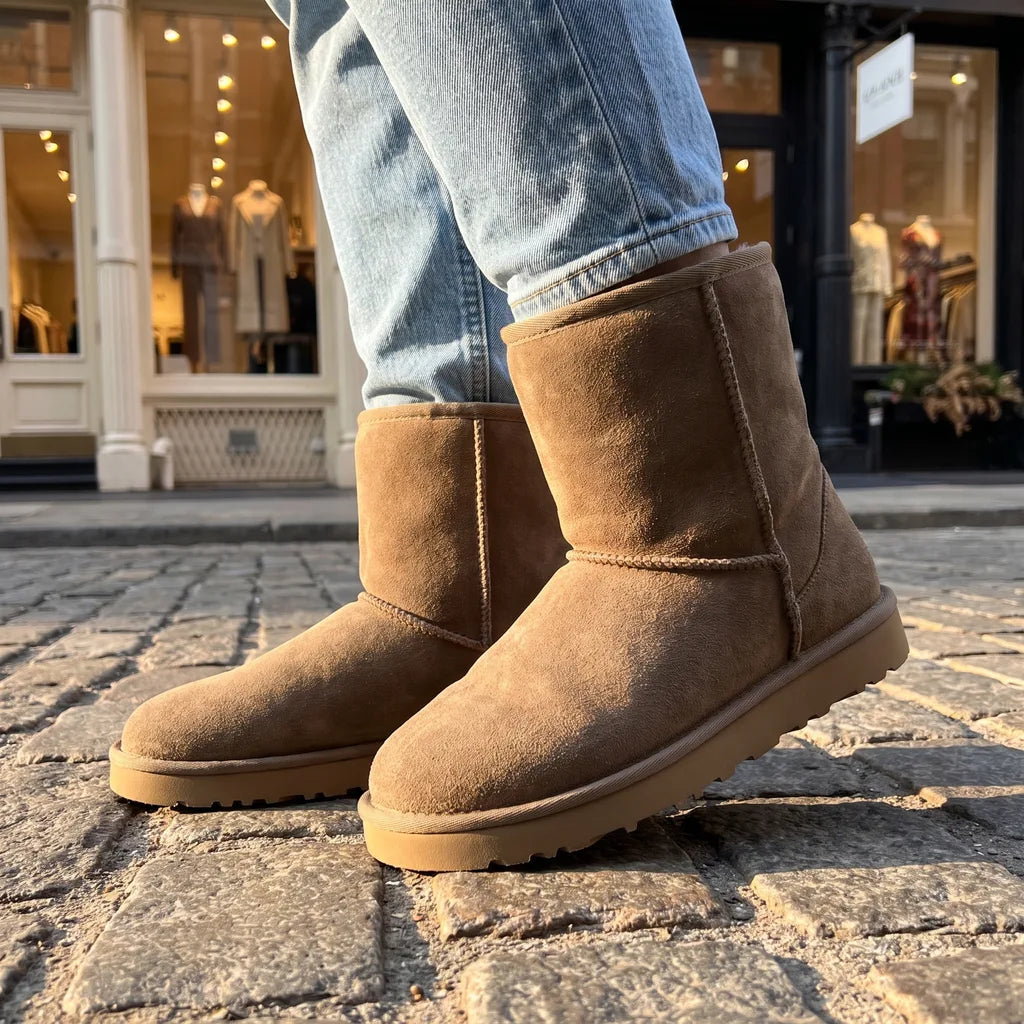 Men's Brown Marion Leather Snow Boots