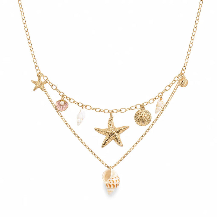 Women's Yellow Lucille Shell Layered Necklace