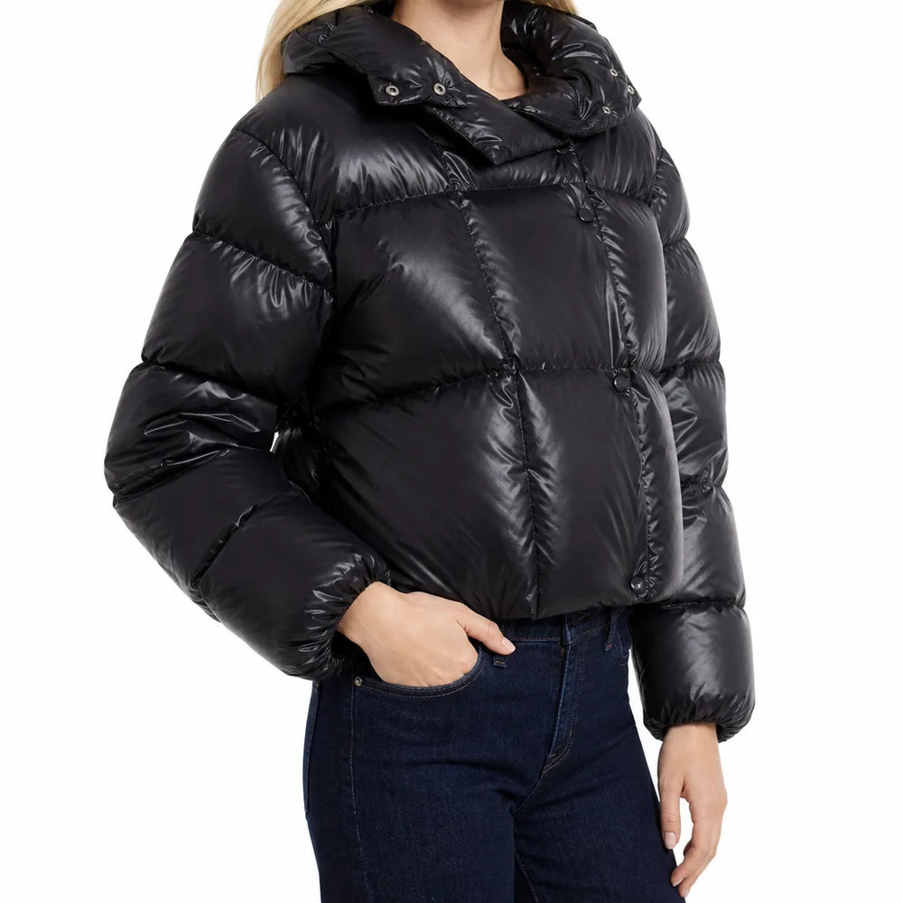 Women's Black Maximus Hooded Puffer Jacket