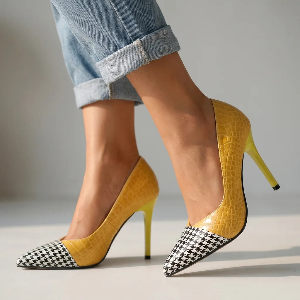 Luisa Pointed-Toe Pumps - Color:Yellow;Size:35