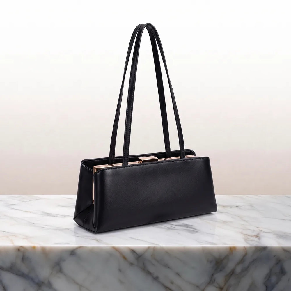 Women's Black Aylward Saddle Shoulder Bag