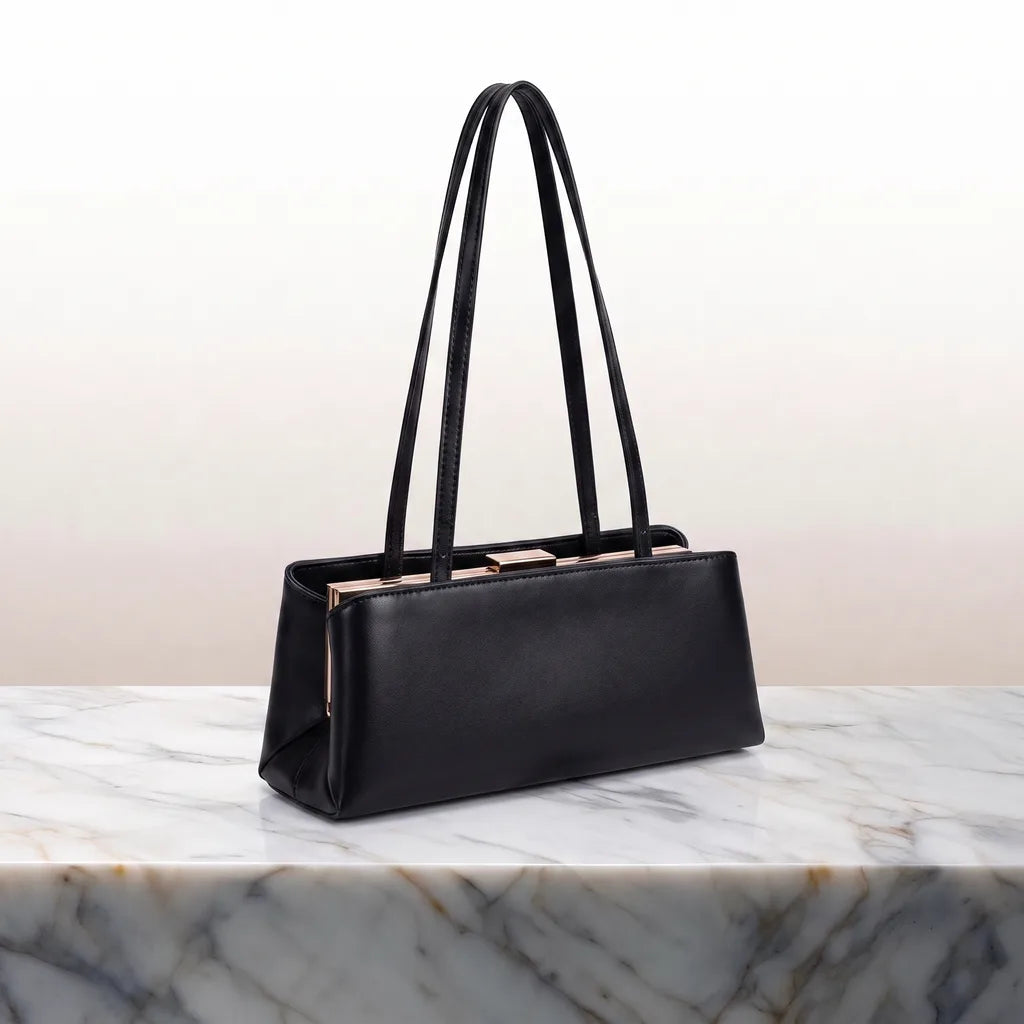 Women's Black Aylward Saddle Shoulder Bag