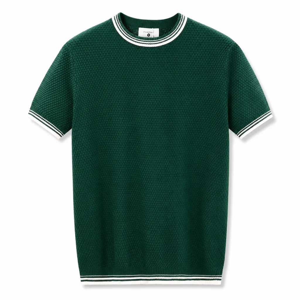 Luther Detailed T-Shirt - Color:Green;Size:S