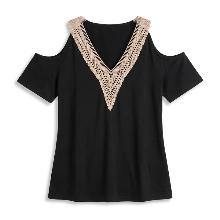 Lydia Lace Top - Color:Black;Size:XS