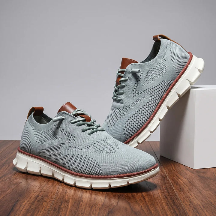 Lyndon | Men's Knit Sneakers  - Color:Green;Size:40