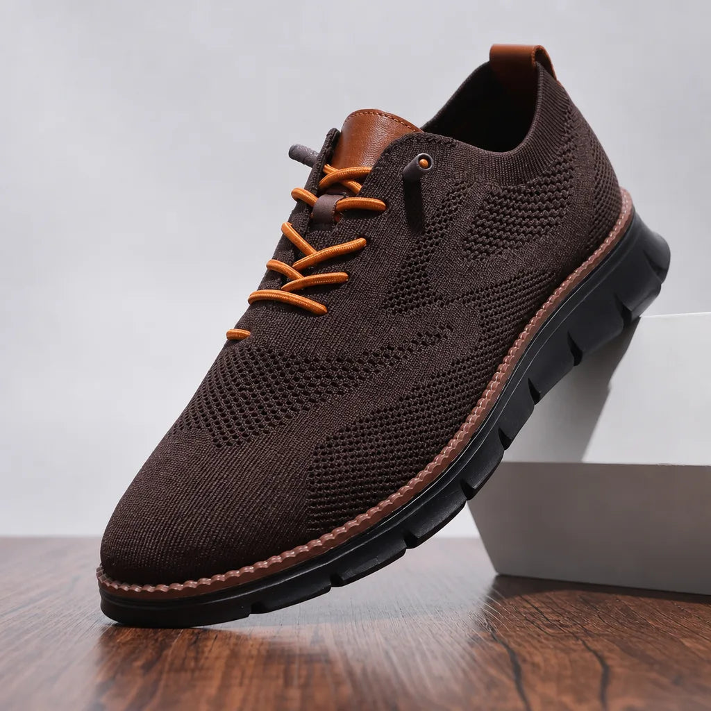 Men's Brown Fuller Breathable Platform Sneakers