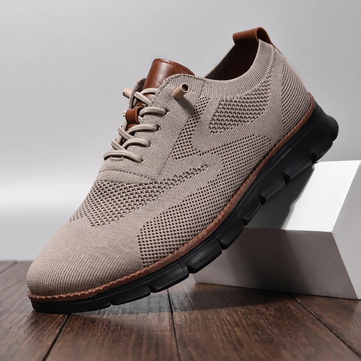 Men's Beige Fuller Breathable Platform Sneakers