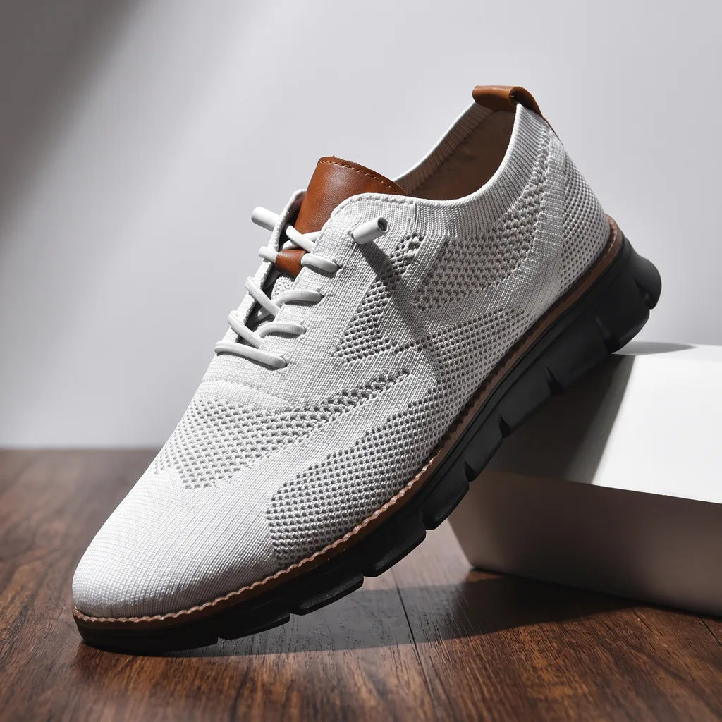 Men's White Fuller Breathable Platform Sneakers