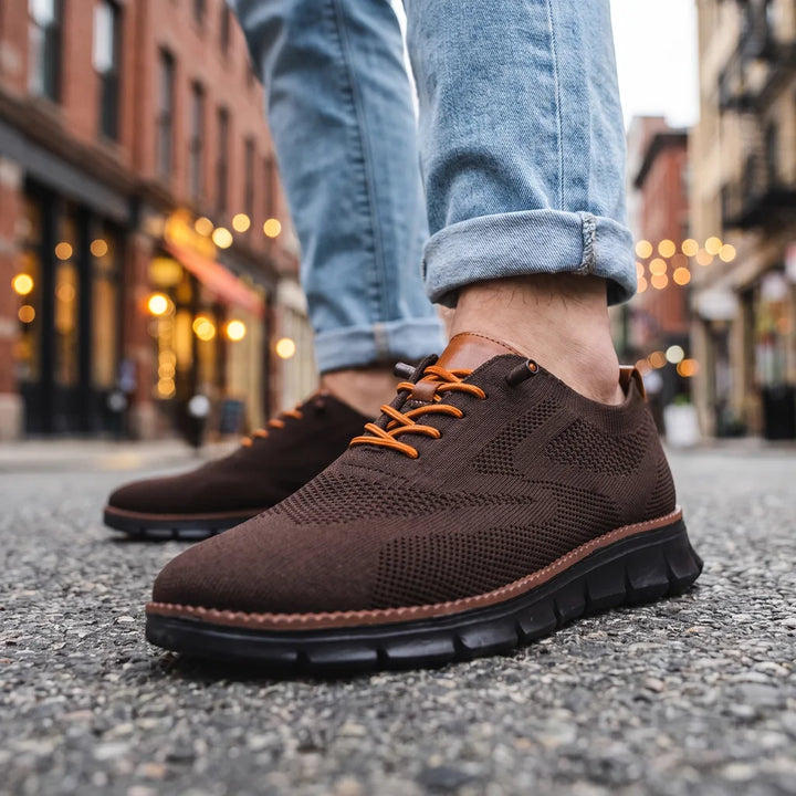 Men's Brown Fuller Breathable Platform Sneakers