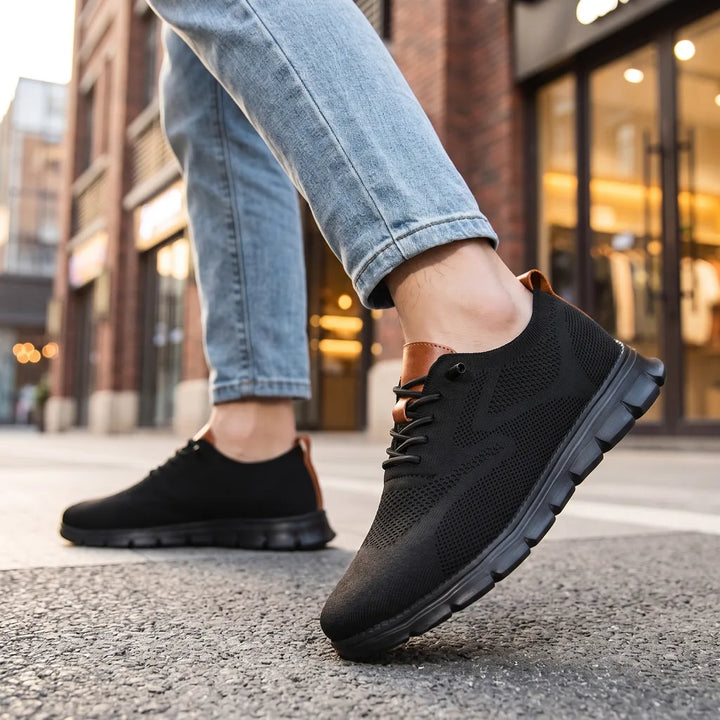 Men's Black Fuller Breathable Platform Sneakers