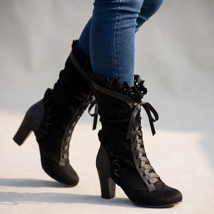 Maeve | Women's Vintage Western Boots - Color:Black;Size:35