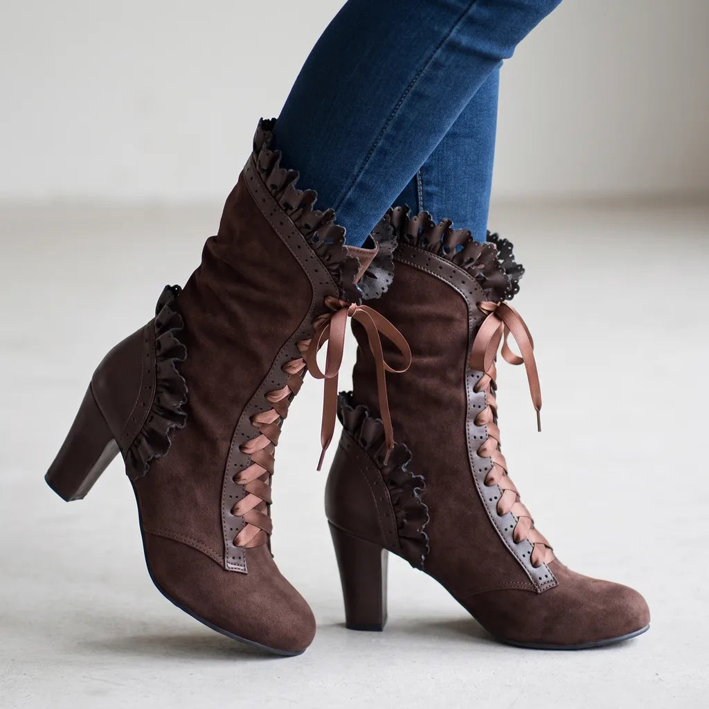 Maeve | Women's Vintage Western Boots - Color:Brown;Size:35