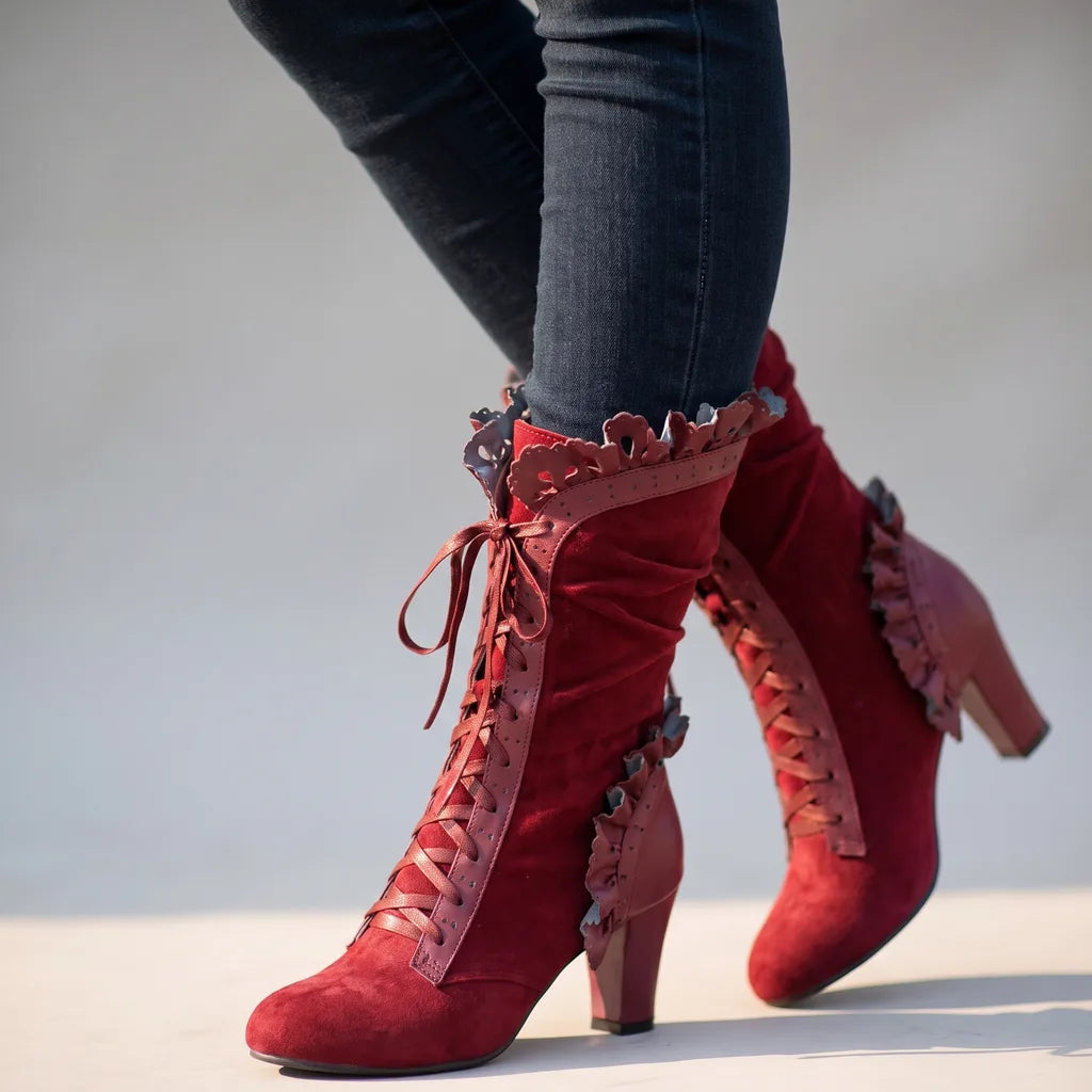 Maeve | Women's Vintage Western Boots - Color:Red;Size:35