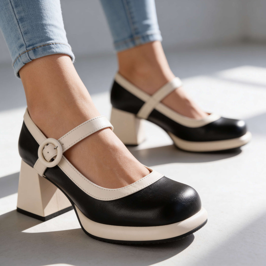 Sabina Buckle Strap Pumps