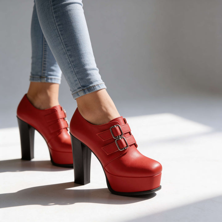 Victoria Buckle Heels