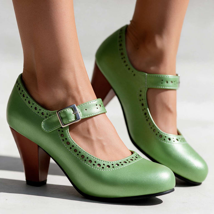 Davina | Women's Mary Jane Brogue Heels