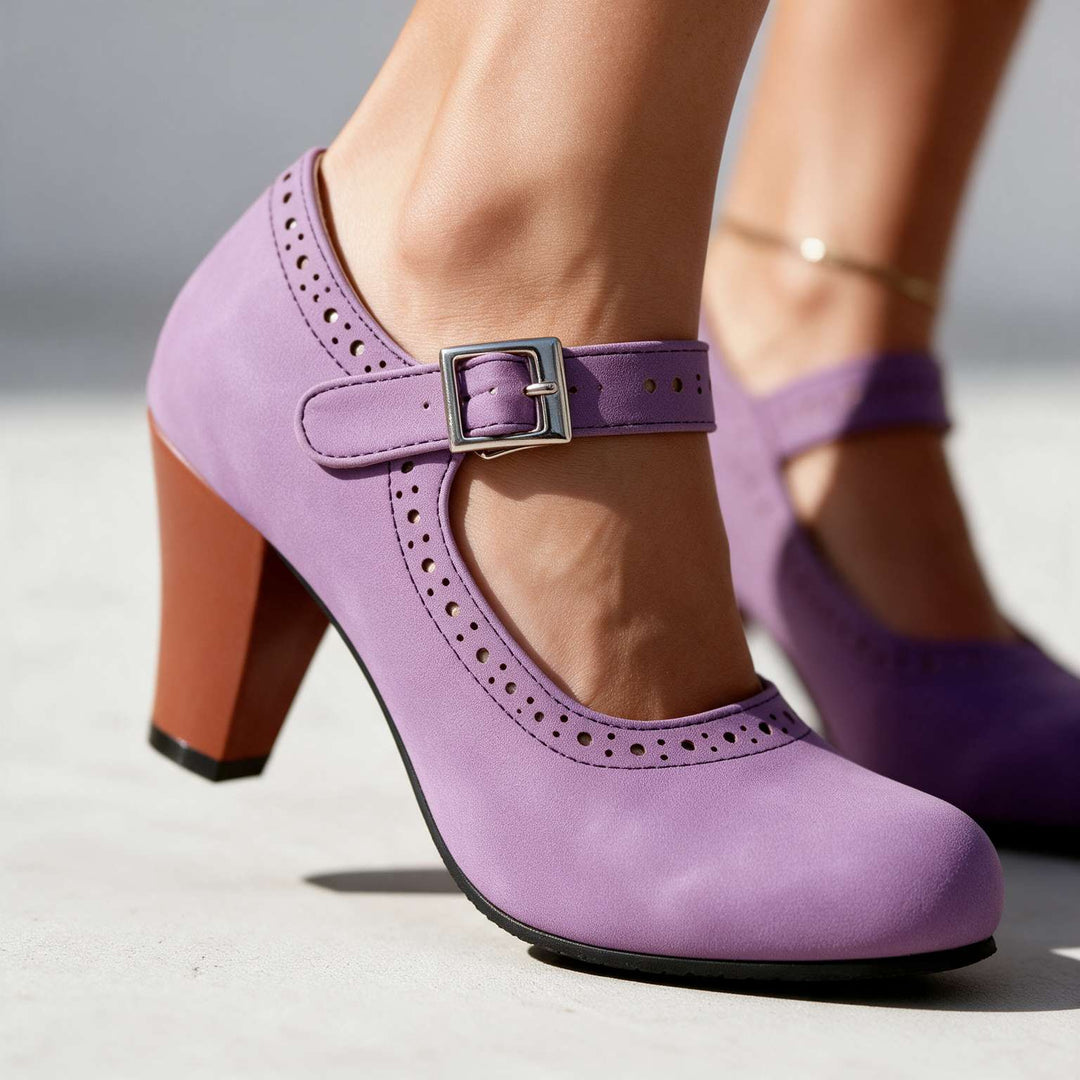 Davina | Women's Mary Jane Brogue Heels