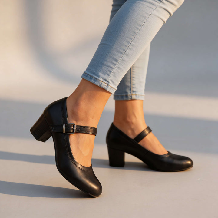 Bella Buckle Strap Pumps