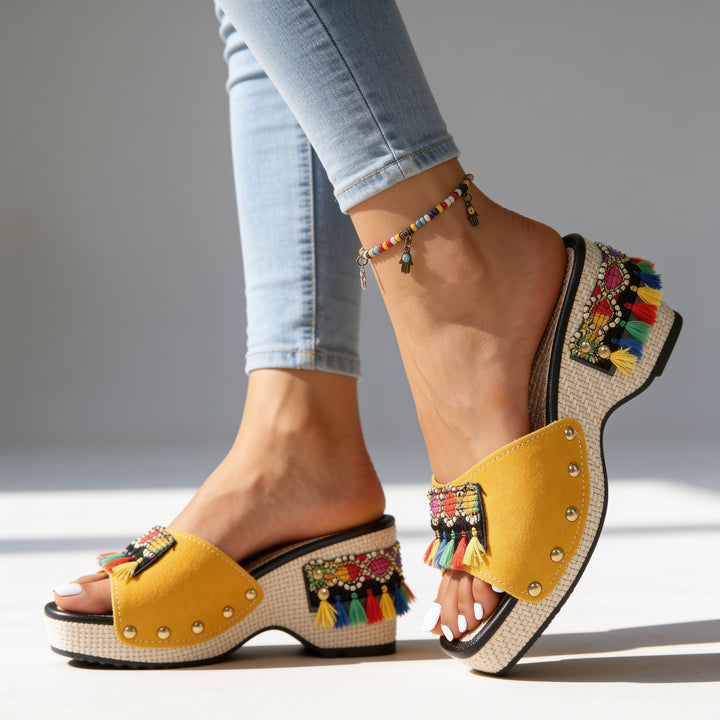 Evelina Boho Heels