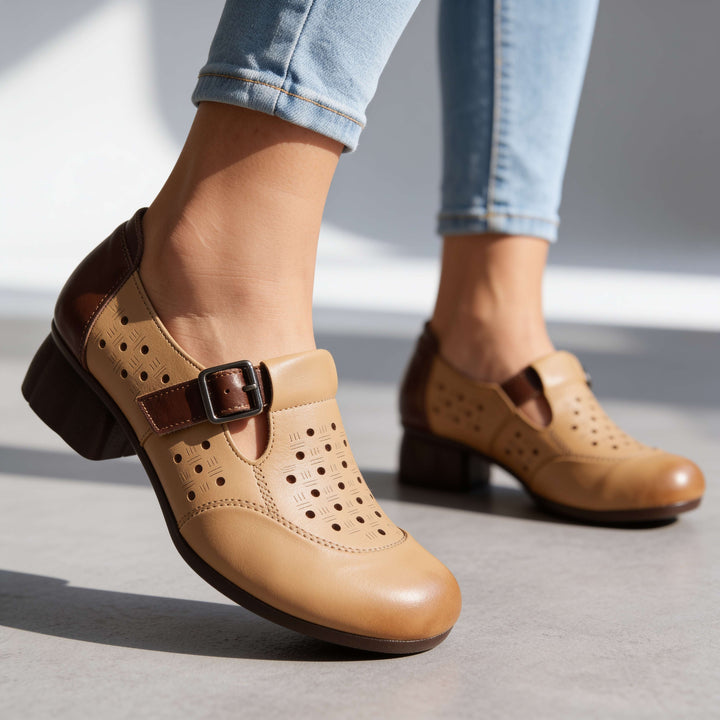 Marilyn Leather Buckle Loafers