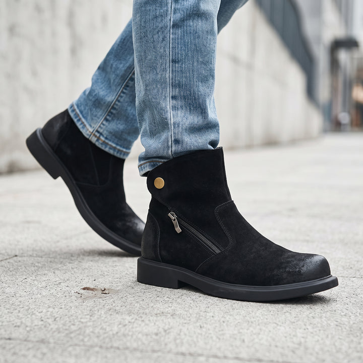 Captain Leather Collar Boots