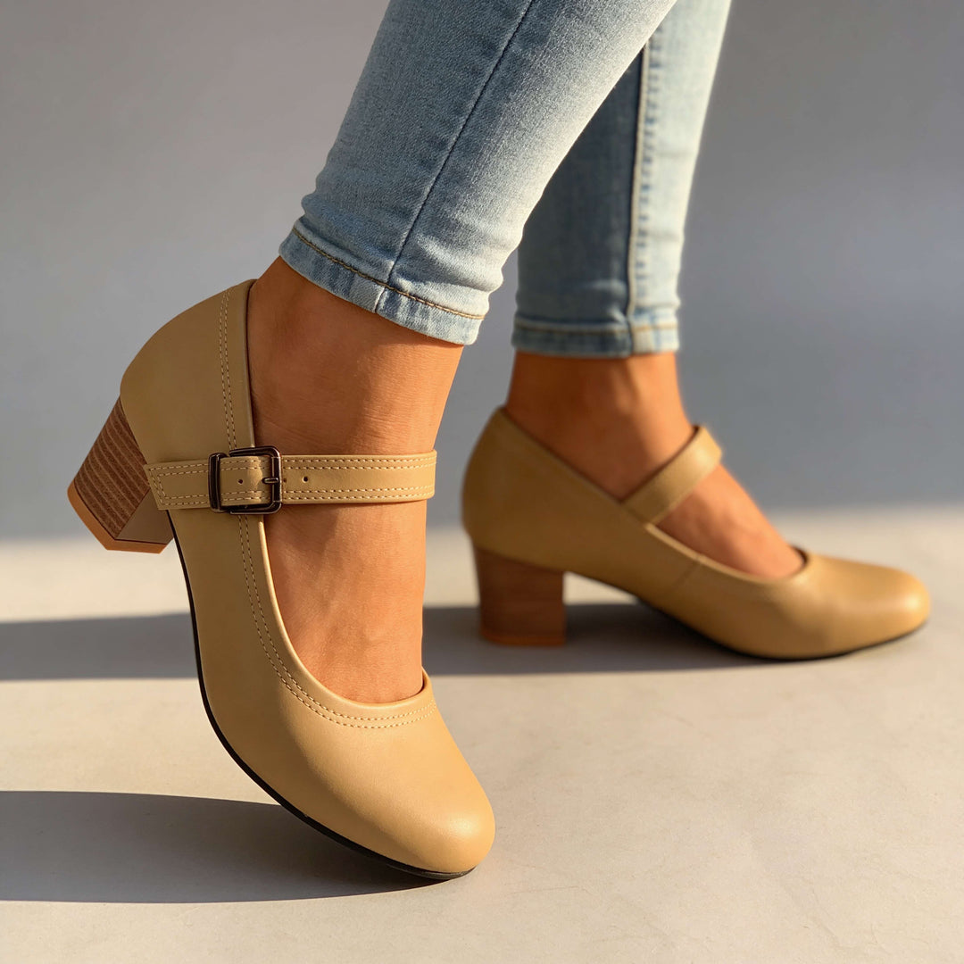 Bella Buckle Strap Pumps