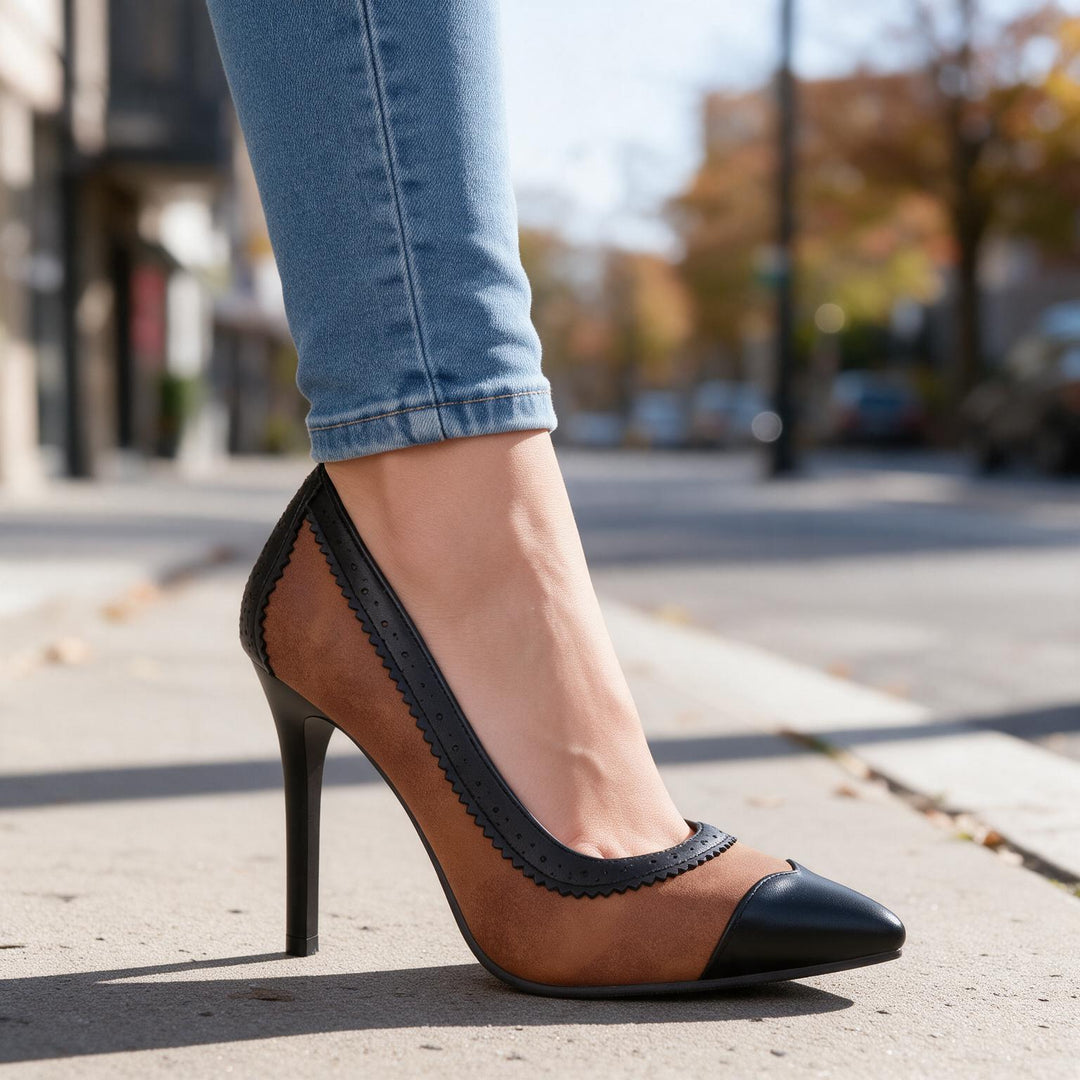 Abigail Brogue Stiletto Heels