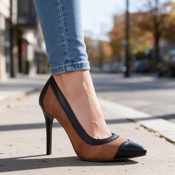Abigail Brogue Stiletto Heels