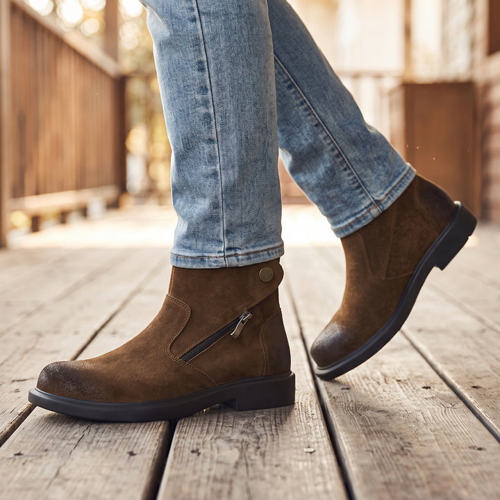 Captain Leather Collar Boots