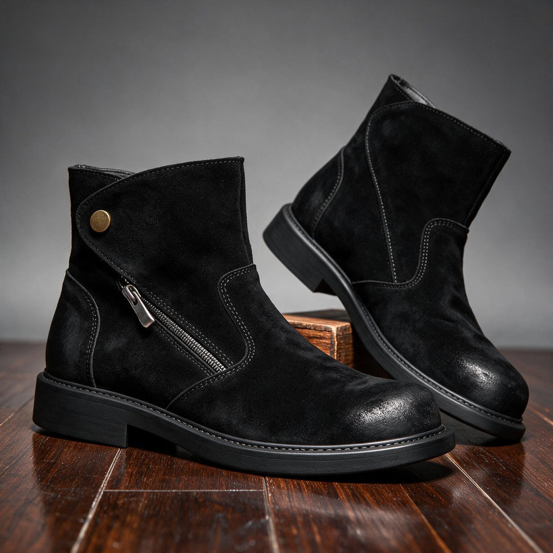 Captain Leather Collar Boots