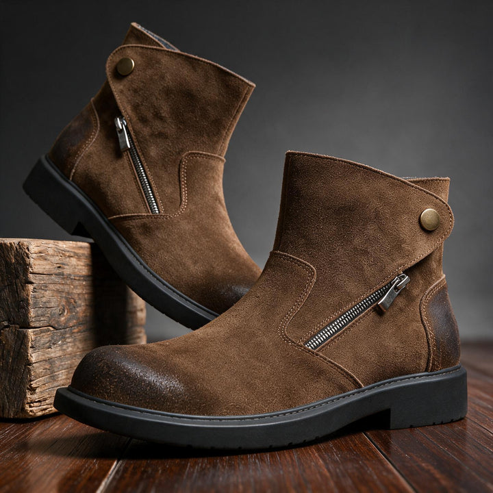 Captain Leather Collar Boots