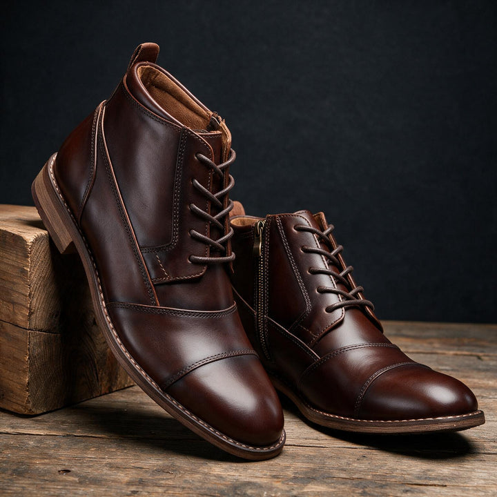 Sinclair Ankle Cap-Toe Derby Boots