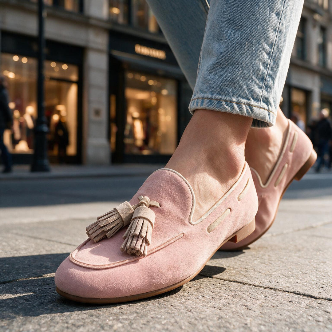 Luciana Suede Tassel Loafers