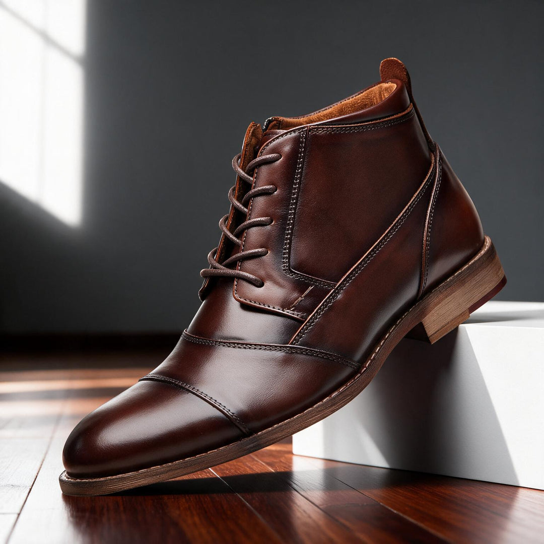 Sinclair Ankle Cap-Toe Derby Boots