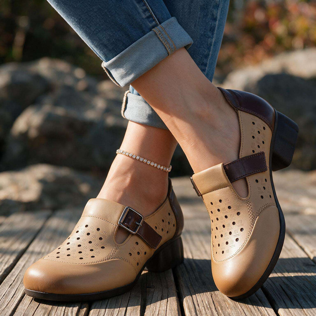 Marilyn Leather Buckle Loafers