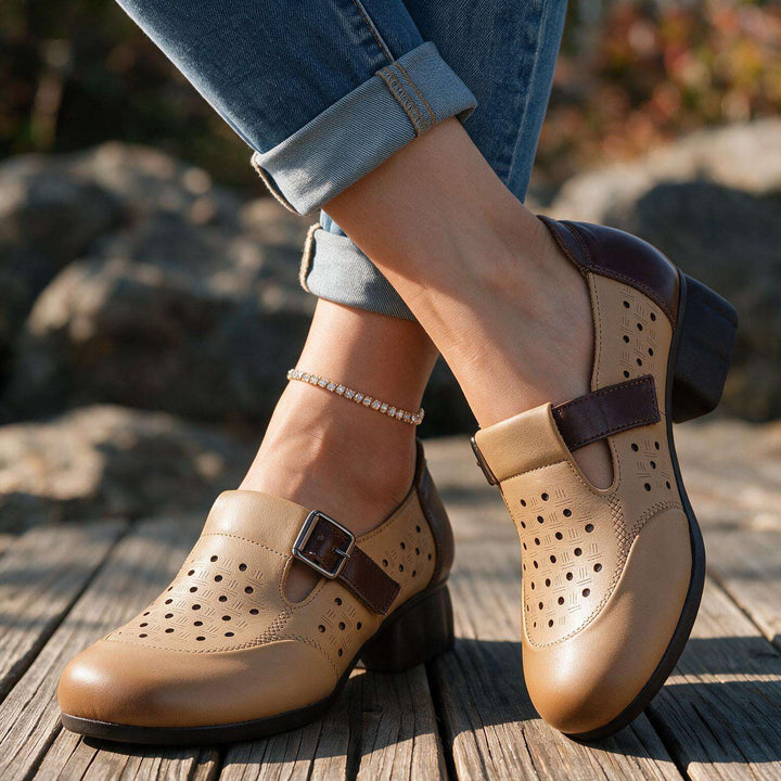 Marilyn Leather Buckle Loafers
