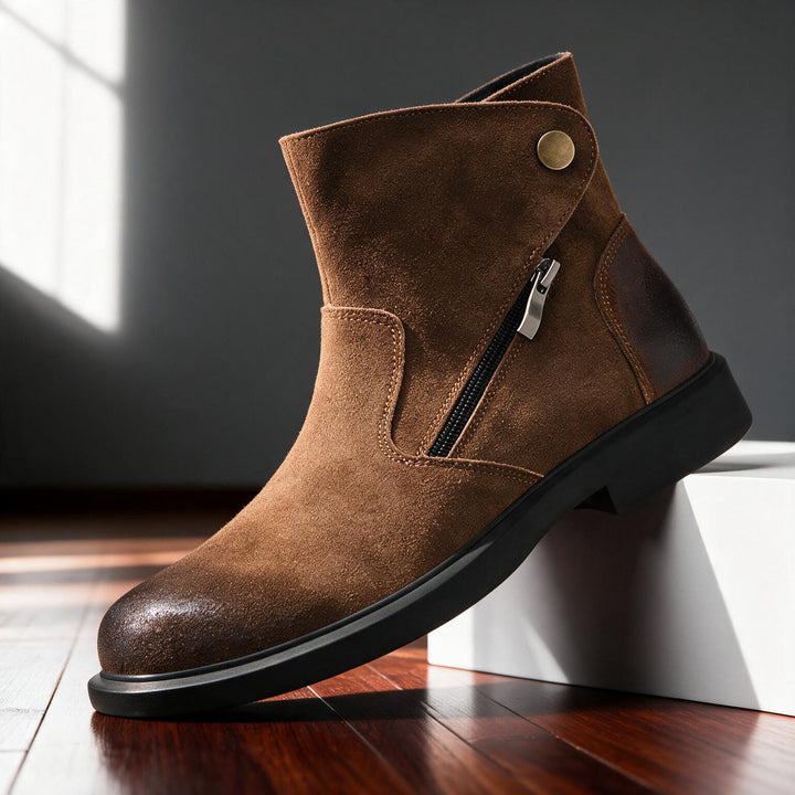 Captain Leather Collar Boots