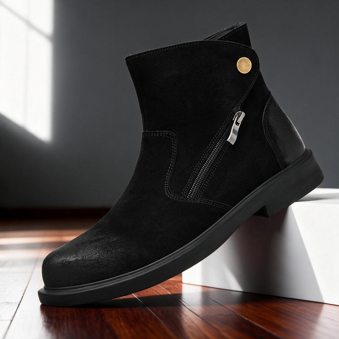 Captain Leather Collar Boots