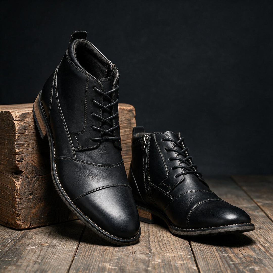 Sinclair Ankle Cap-Toe Derby Boots