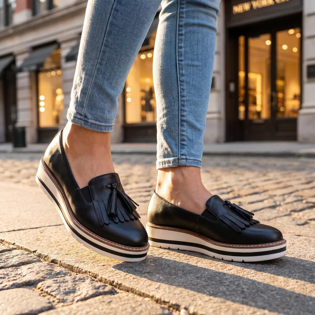 Men's Black Wyndham Tassel Loafers